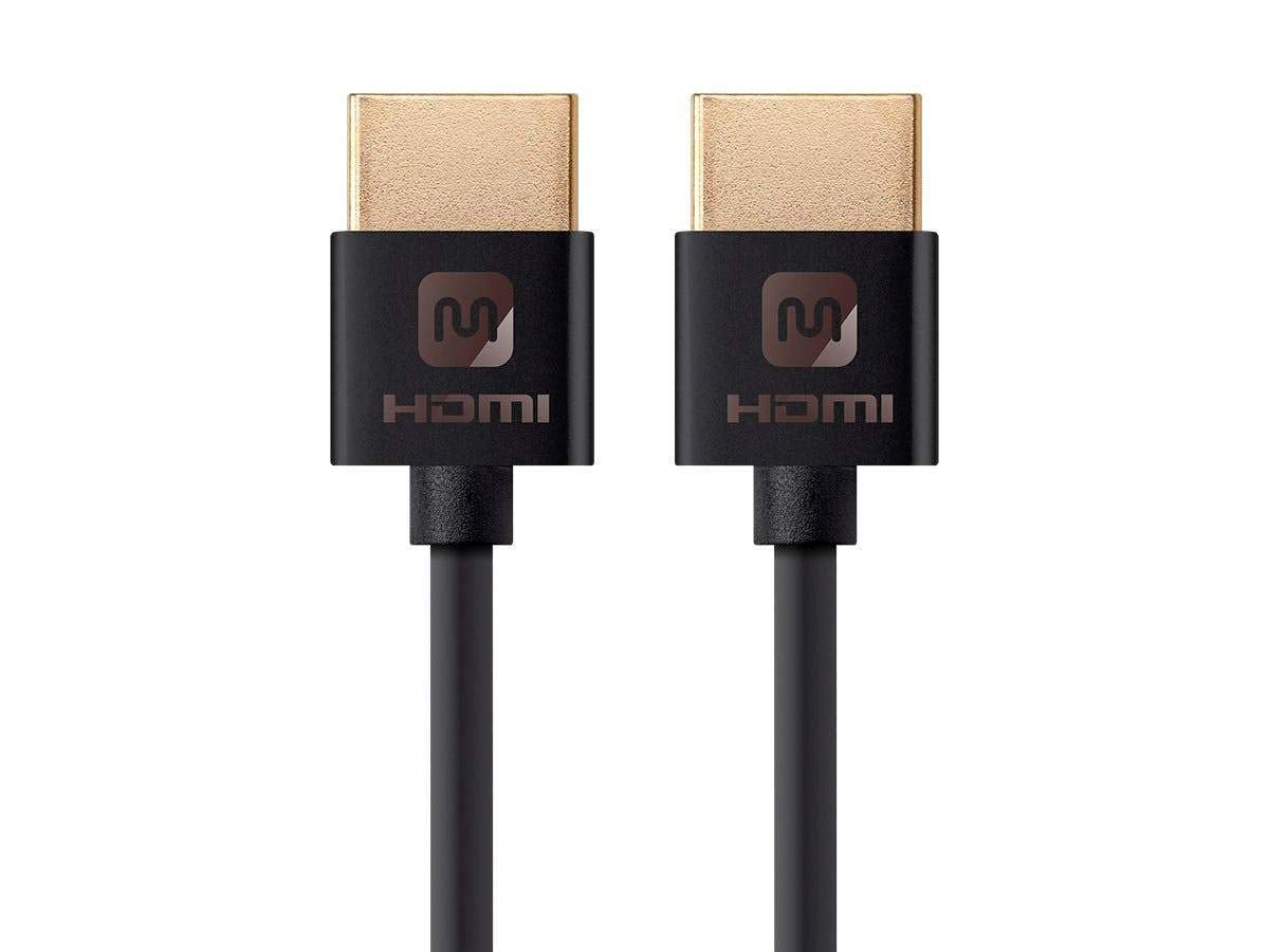 Monoprice 113578 Ultra Slim HDMI Cable, 1.5ft - High Speed & Sleek