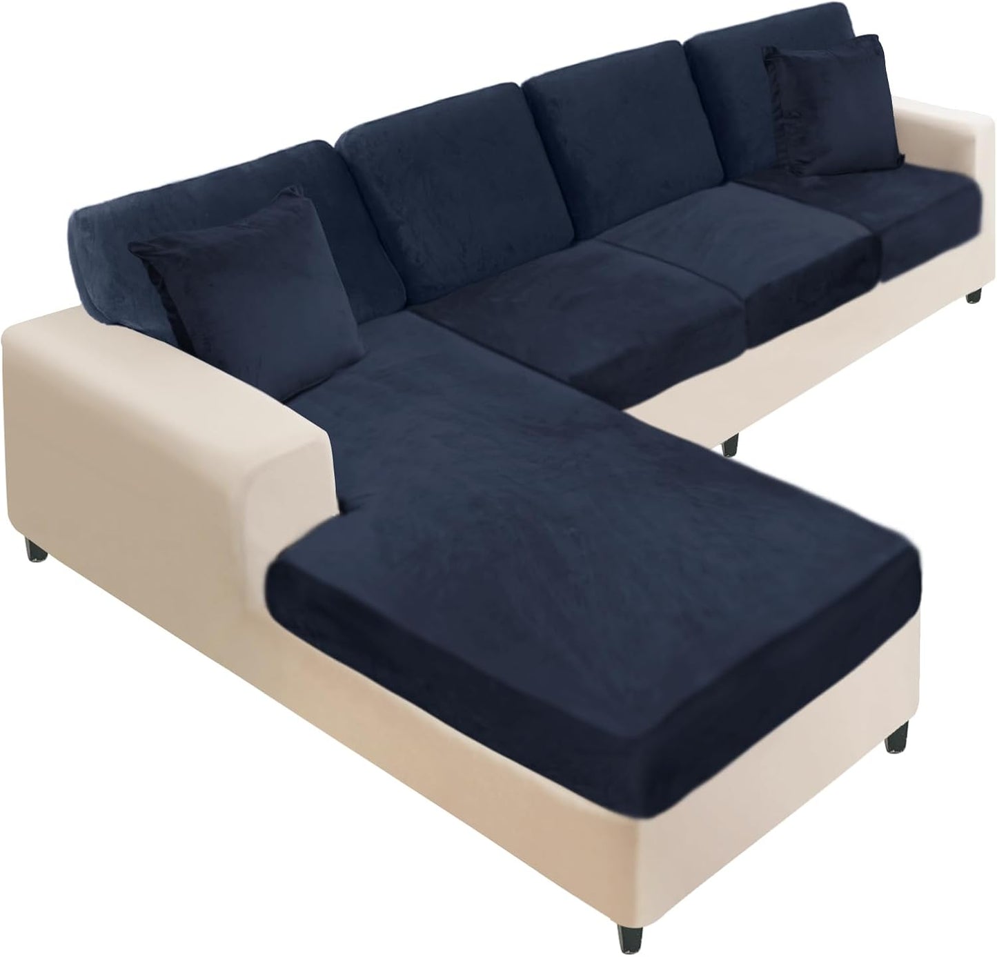 NAISI Sectional Couch Covers for L Shape Sofa with Pillowcases