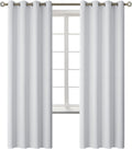 Room Darkening Curtains 72 in - 2 Panels Greyish White for Bedrooms