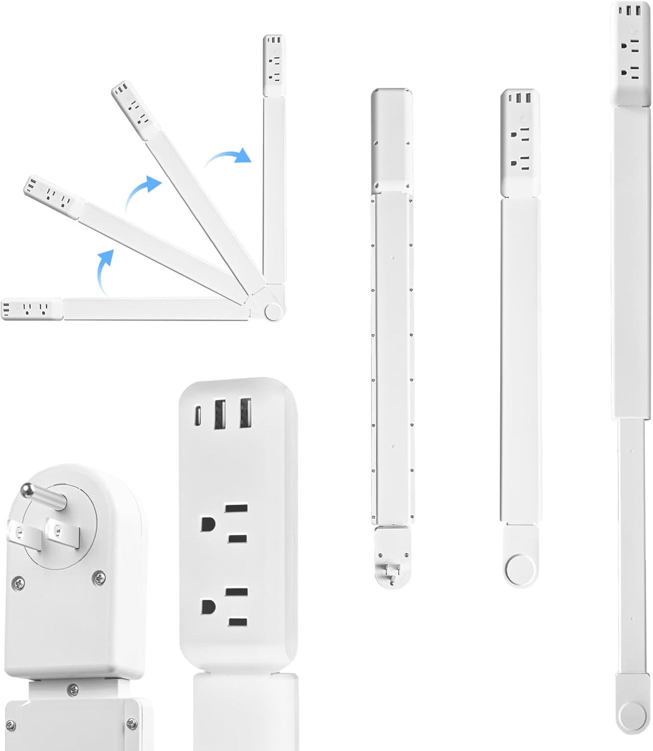 Electrical Outlet Extender Stick with USB Ports for Easy Access