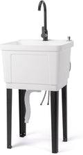 VINGLI 13-Gallon Utility Sink Laundry Tub - Freestanding Laundry Sink