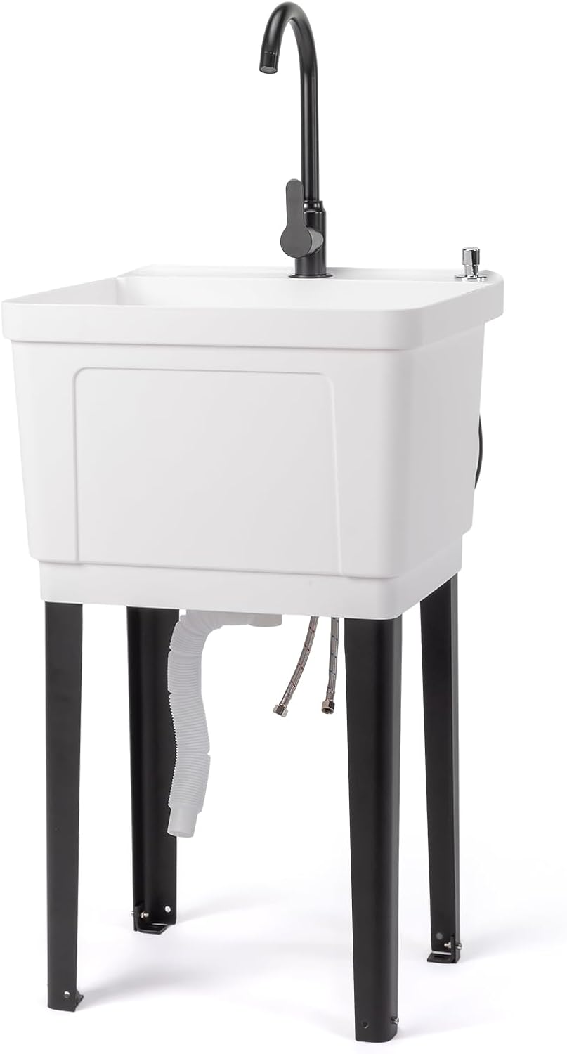 VINGLI 13-Gallon Utility Sink for Laundry and Pet Washing