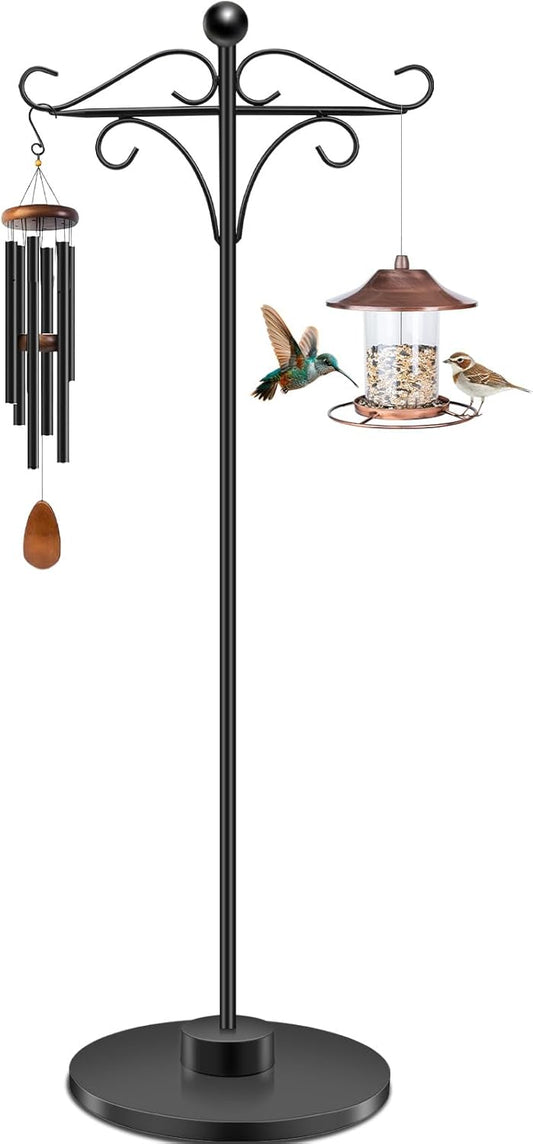 Adjustable Double Shepherd's Hook for Hummingbird Feeders and More