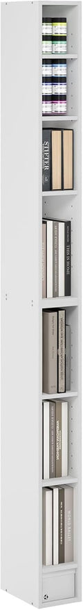 Furinno Fulda 8-Tier Book Shelf - Slim Space-Saving Tower