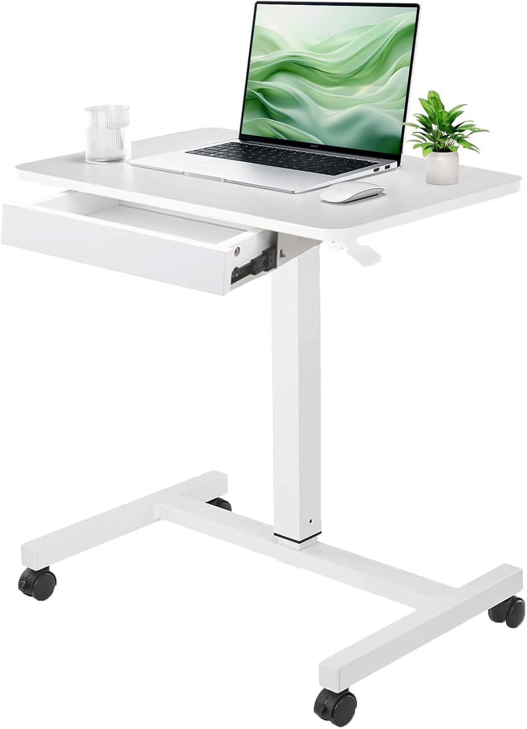 CLATINA Mobile Laptop Standing Desk for Home Office and Classroom