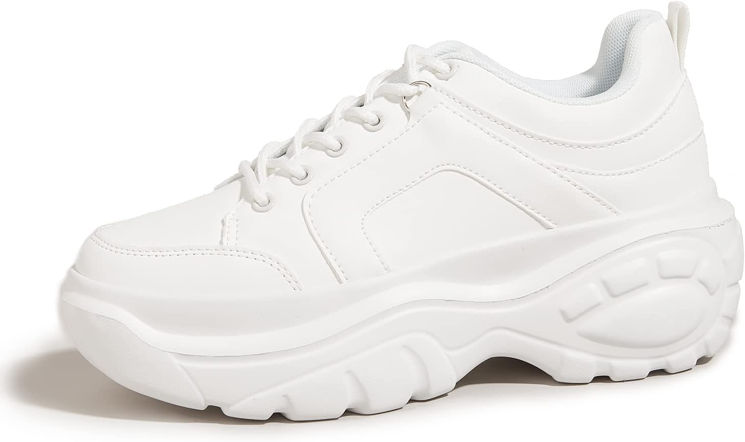 Chunky Platform Dad Sneakers for Women in Neon Green and Fuchsia