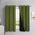 NICETOWN 100% Blackout Curtains 45in Long Olive Green - True Blackout
