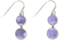 Vintage Double Take Earrings - Lavender Recycled Glass, Sterling