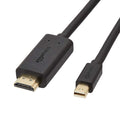 Basics 6ft Mini DisplayPort to HDMI Cable, 1080p HD, Gold-Plated, Black