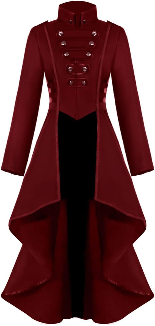AI'MOURI Renaissance Gothic Tailcoat for Women - Steampunk Style