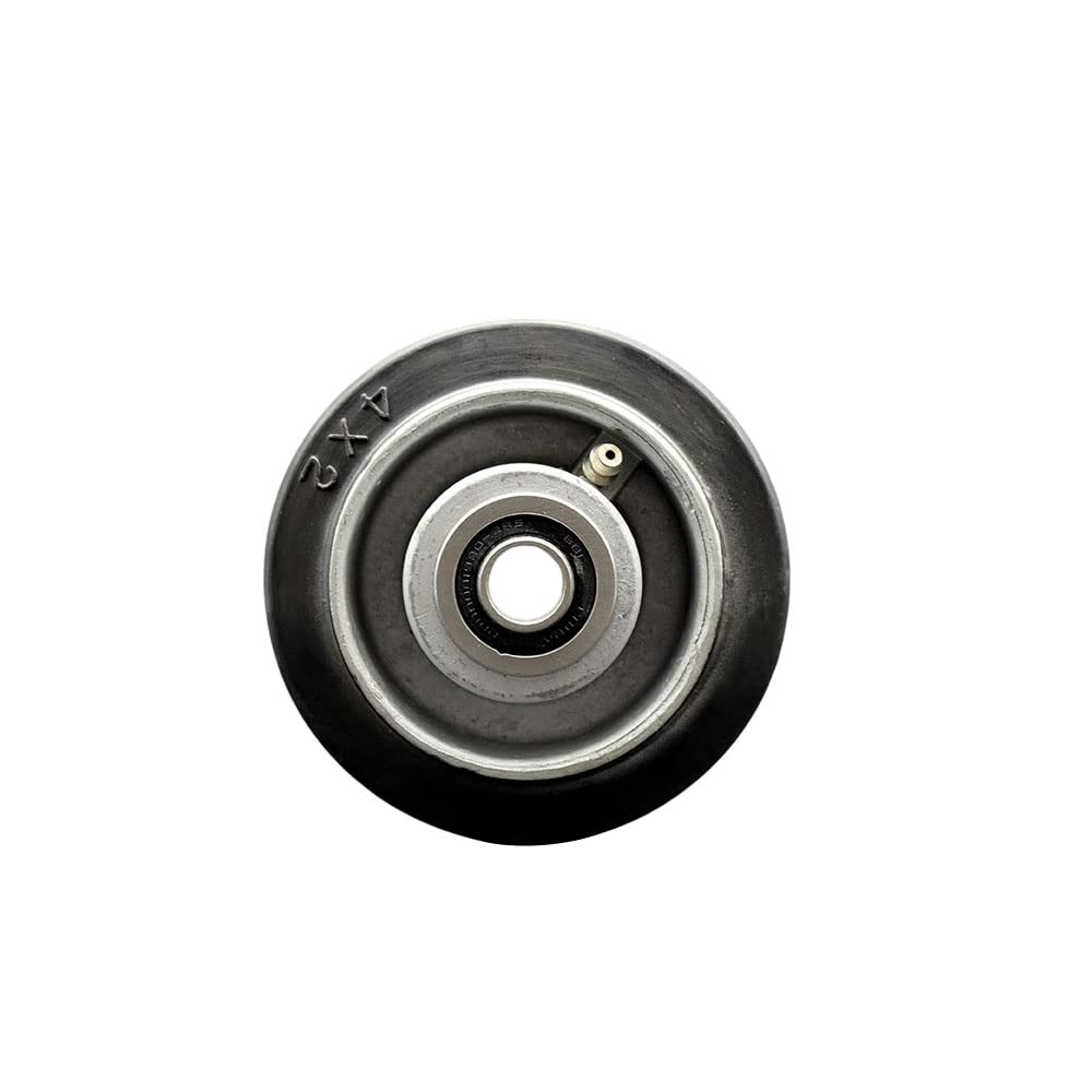 4 x 2 Rubber on Aluminum Wheel with Precision Ball Bearing