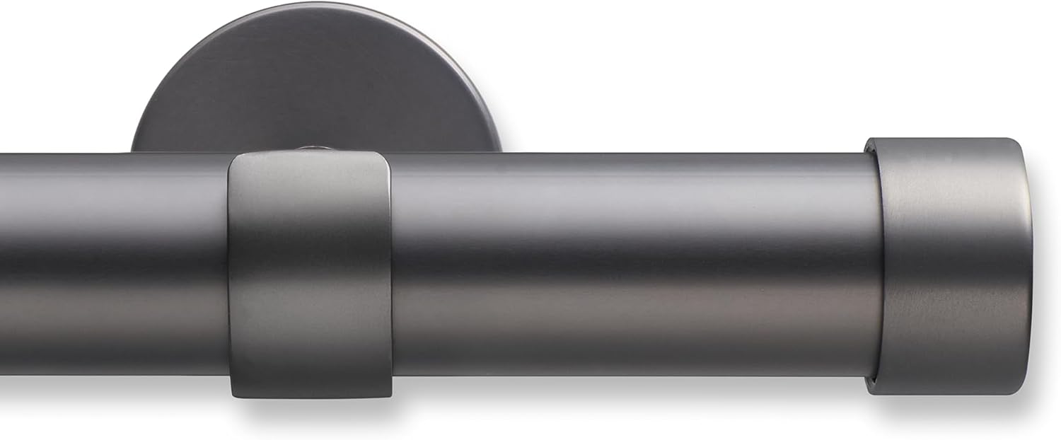 Premium 5 Foot Custom Curtain Rod by Cambria - Matte Graphite
