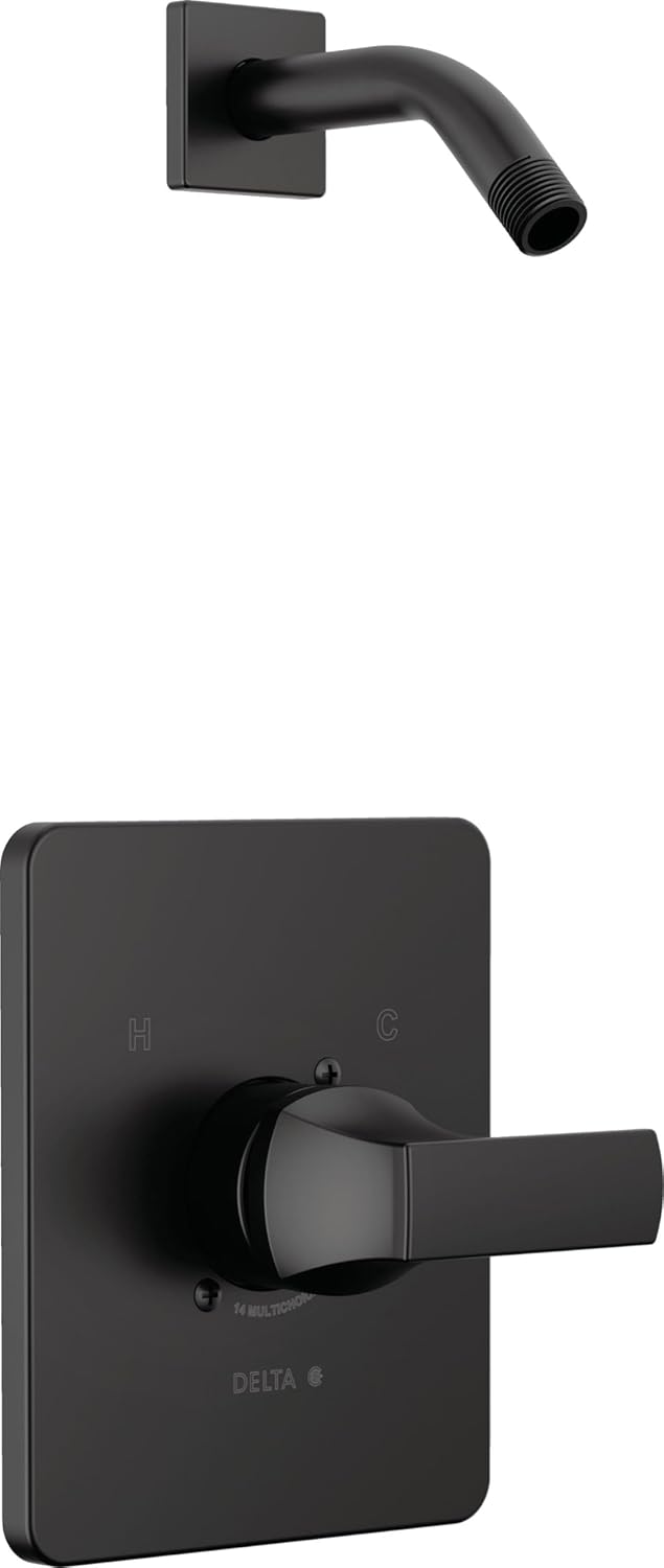 Delta Faucet Velum 14 Series Matte Black Shower Valve Trim Kit