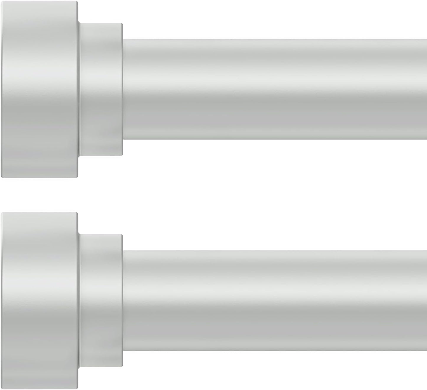 Heavy Duty Silver Curtain Rods for Windows 28 to 48 Inch