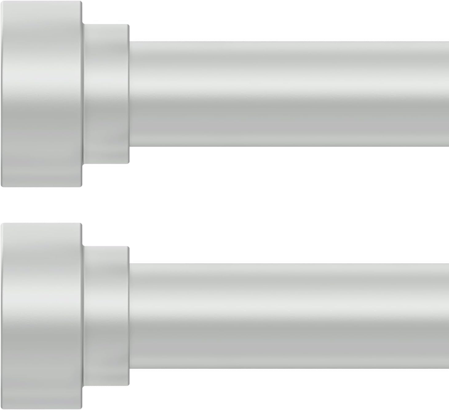 Heavy Duty Silver Curtain Rods for Windows 28 to 48 Inch