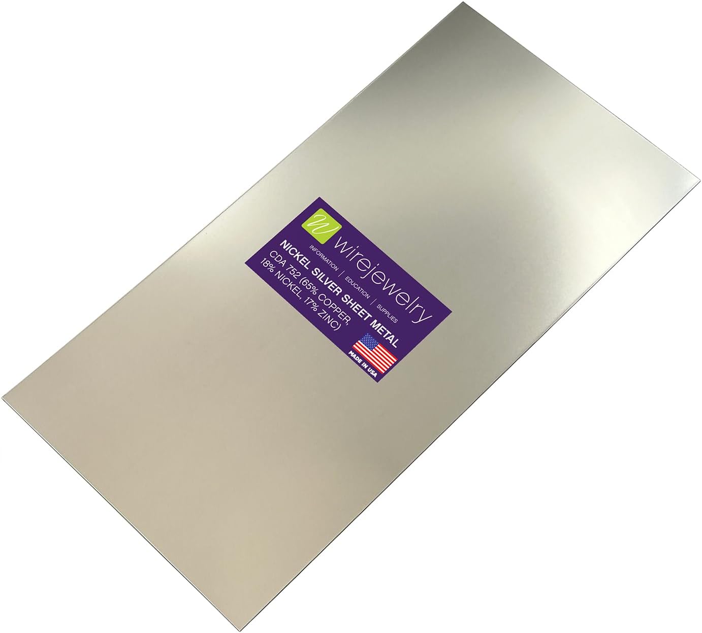 WireJewelry 18 Gauge Nickel Silver Sheet Metal for Crafting