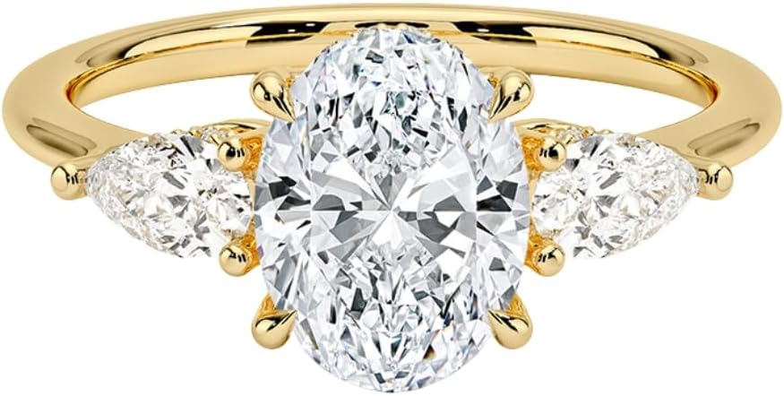 Stunning Moissanite Engagement Ring in Gold & Silver Options