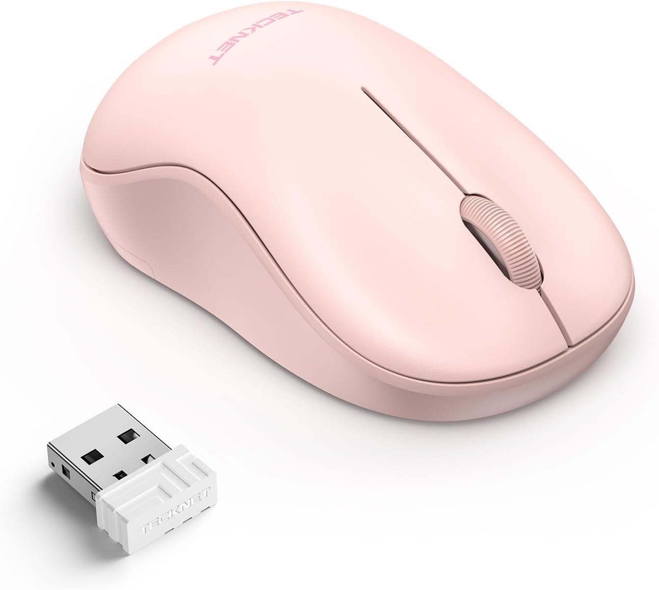 TECKNET Silent Wireless Mouse - 5 DPI Levels - Pink