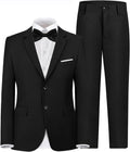 Boys Slim Fit Black Suit Set Size 3T - Formal Wedding & Communion