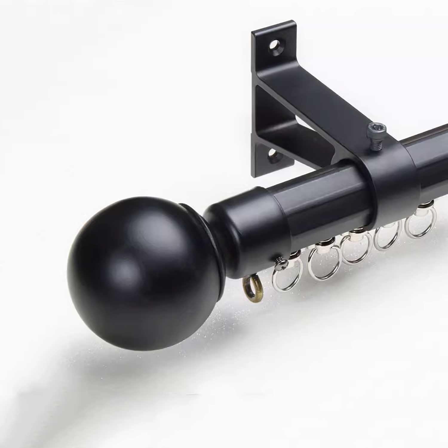 Black Heavy-Duty Curtain Track - Room Divider