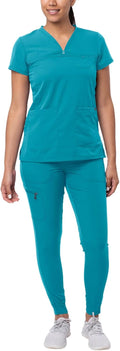 Adar Pro Movement Booster Scrub Set for Women - Sweetheart V-Neck Sets