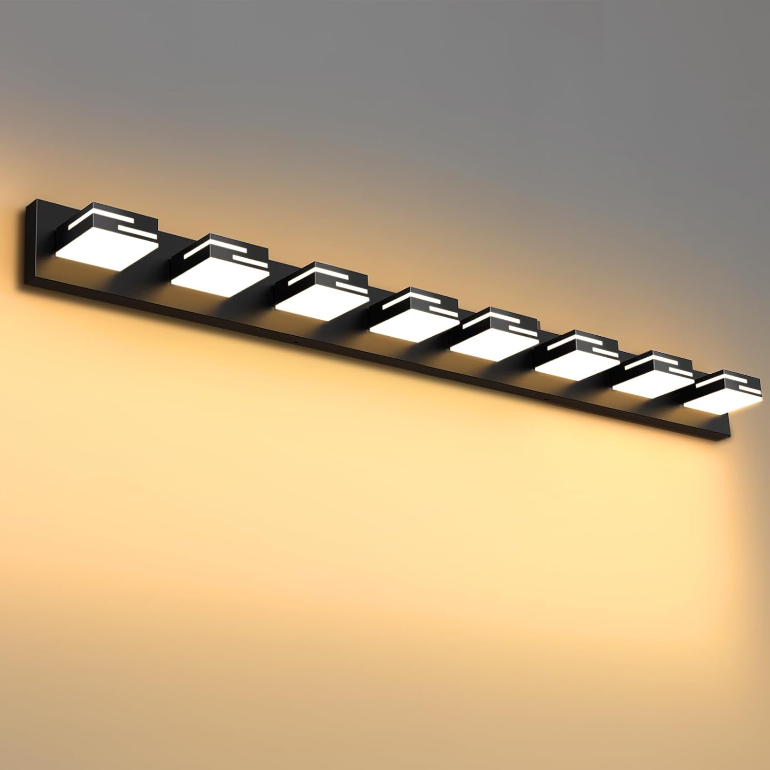LED Modern Bathroom Vanity Light Fixtures with 8 Dimmable Heads
