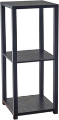 Lawrence Short Pedestal - Compact Black Side Table for Small Spaces