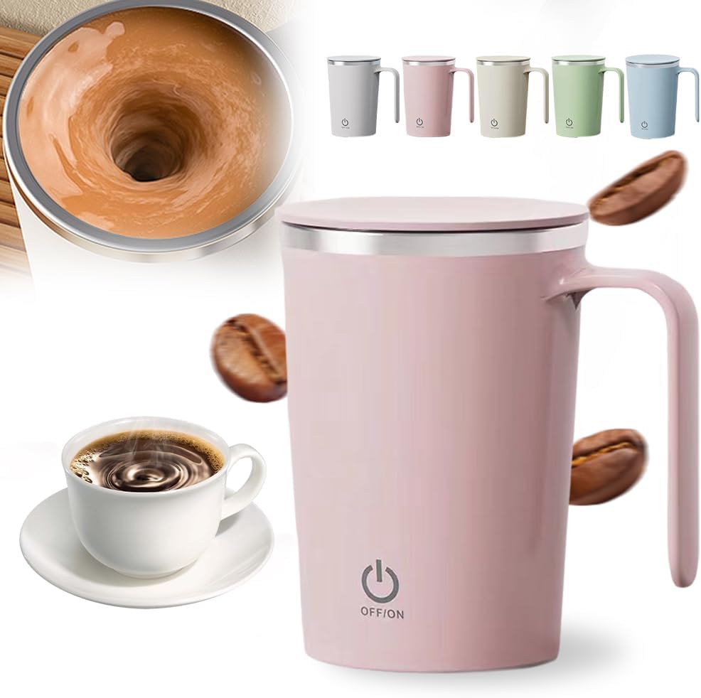 Self-Stirring Electric Coffee Mug - Seivble Pink