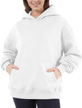 Women Oversized Fleece Hooded Sweatshirt - Warm Fall Staple