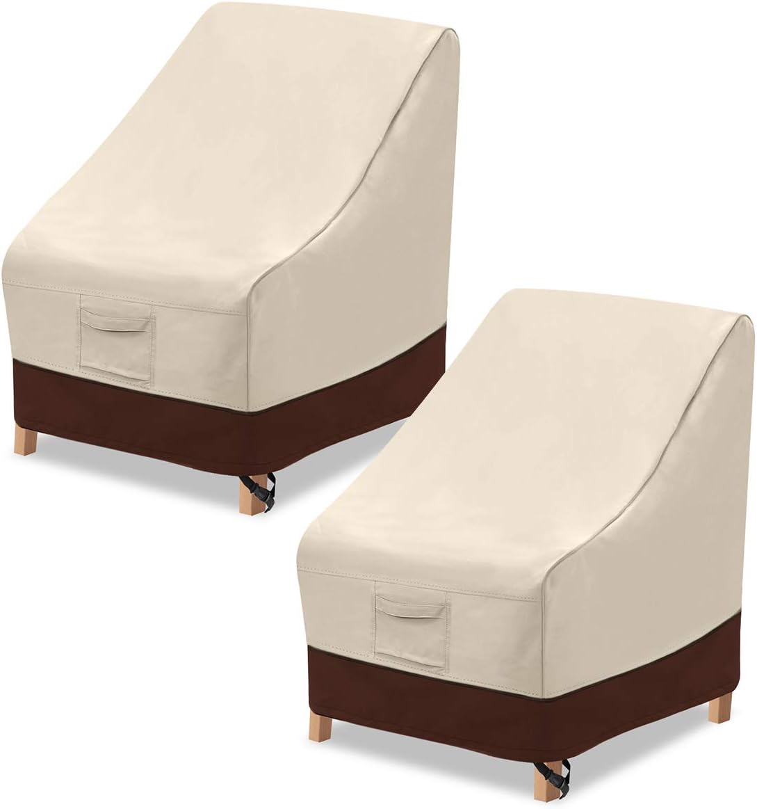 Vailge High Back Patio Chair Cover - Waterproof & Durable 2 Pack