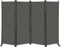 MAYOLIAH 4 Panel Room Divider Screen 6ft Tall - Foldable Privacy Wall
