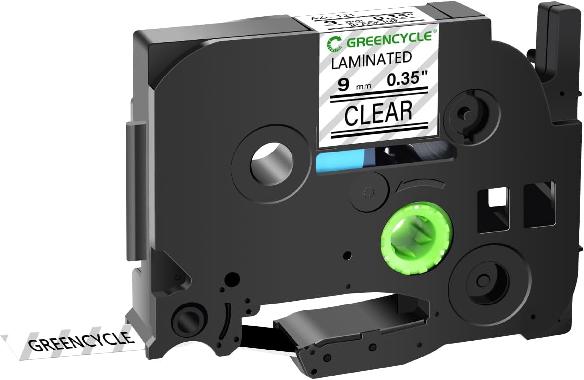 GREENCYCLE Compatible TZe-121 Label Tape for Ptouch Printers