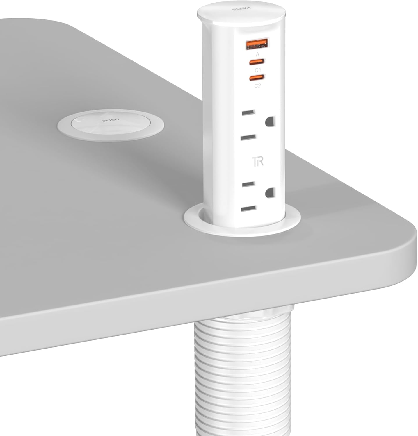 2 Inch Pop Up Outlet for Countertop with USB Ports and Outlets