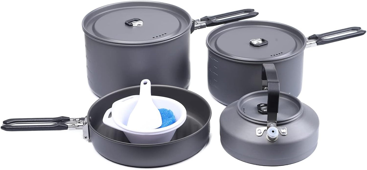 Fire-Maple Feast 4 Piece Camping Cookware Set for Outdoor Fun