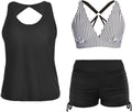 3 Piece Women's Tankini Set by Yonique for Beach Days
