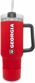 40 oz Travel Tumbler with Handle and Dual Lid - Keeps Drinks Hot