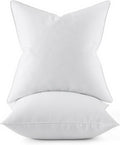 26x26 Euro Pillow Inserts Pack of 2 - Plush Down Feather Support