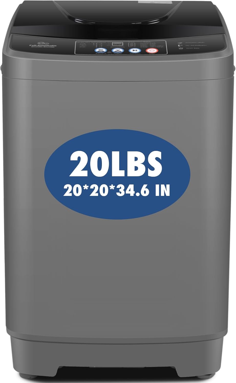 Nictemaw 20Lbs Portable Washer - Full-Automatic with 10 Programs