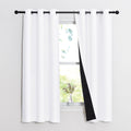 NICETOWN Pure White 100% Blackout Curtains - Thermal Insulated Panels