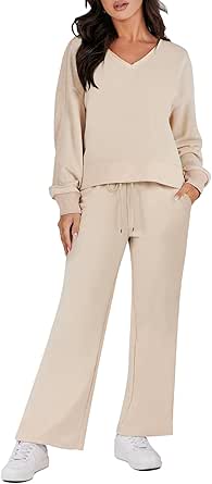LOGENE 2 Piece Outfits Lounge Jogger Set for Fall Fashion