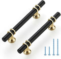 6 in Matte Black & Gold Cabinet Pulls 3.75 in CC - Stylish Durable
