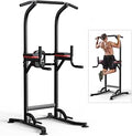 Wesfital Power Tower Dip Station Adjustable Pull Up Bar - Home