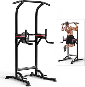 Wesfital Power Tower Dip Station for Home Strength Training