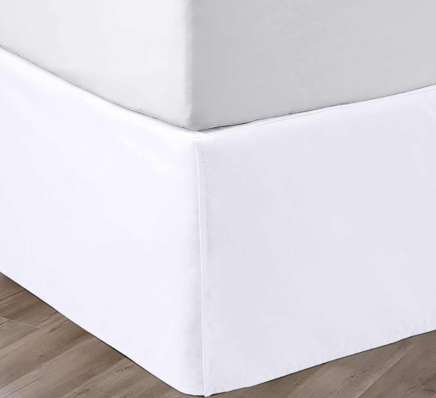 Elegant Pleated Bed Skirt King Size with 18 inch Drop Length