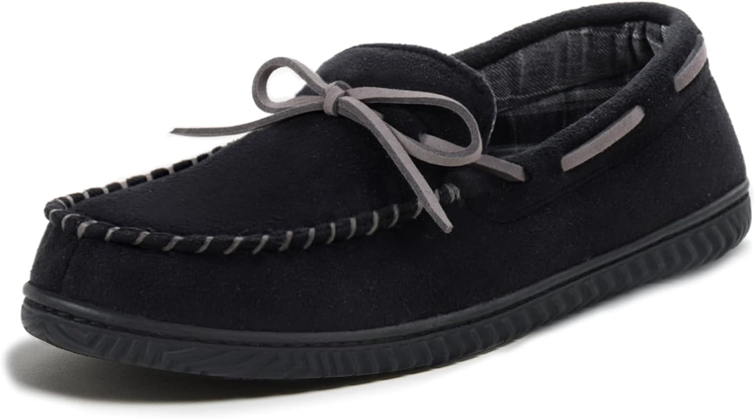 ULTRAIDEAS Men's Luke Microsuede Moccasin Slippers for Comfort