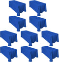 Rectangular 90 in x 156 in Tablecloths 10-Pack - Floor-Length Royal