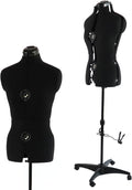 Black Dress Form Adjustable Mannequin Size 6-14 - Pinnable, Height