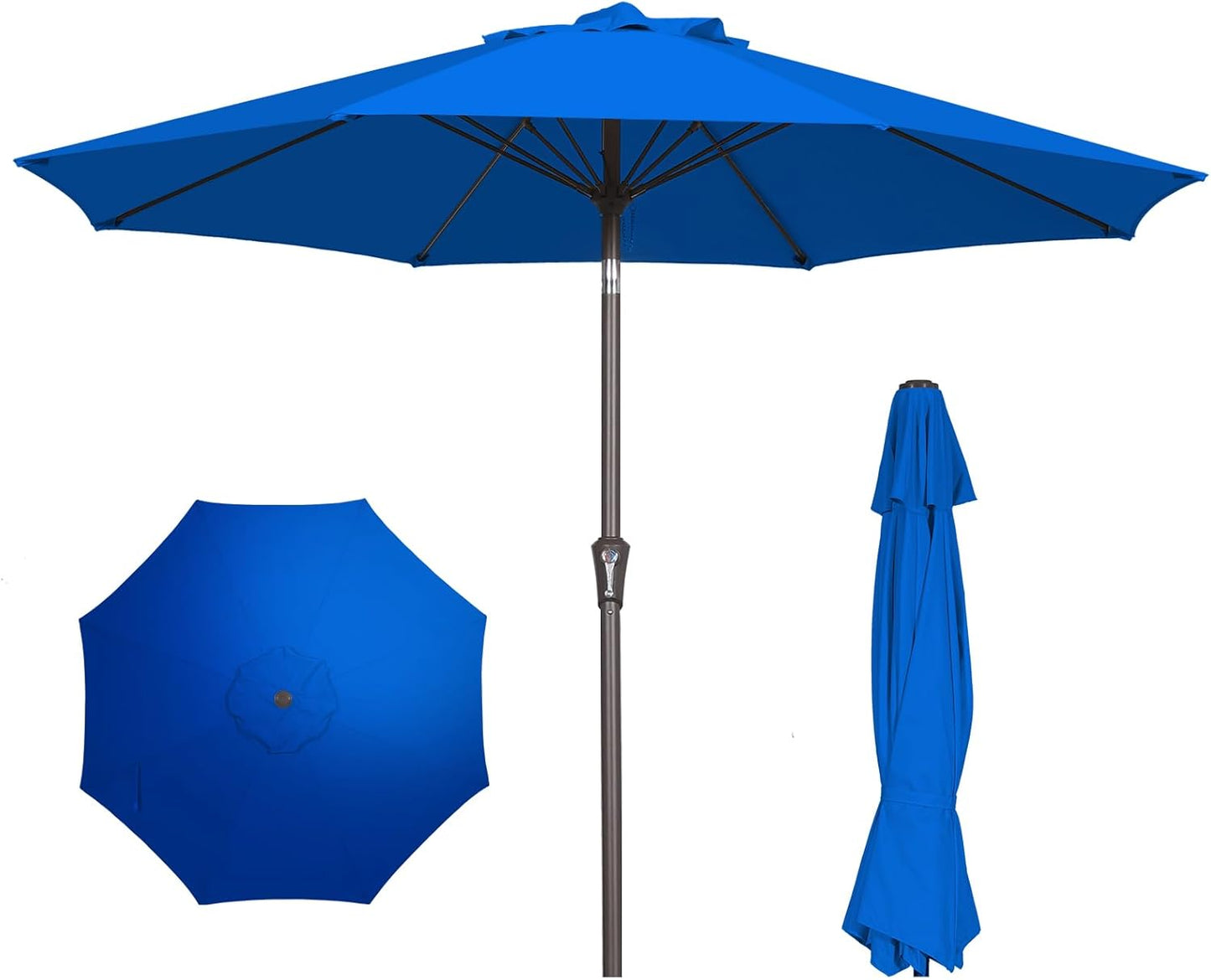 9FT Patio Umbrella with Wind Vent & Crank Lift for Shade
