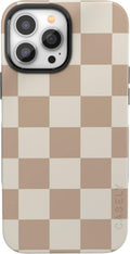 Casely iPhone 13 Pro Case Fit Check Neutral Checkerboard - Slim 8-ft