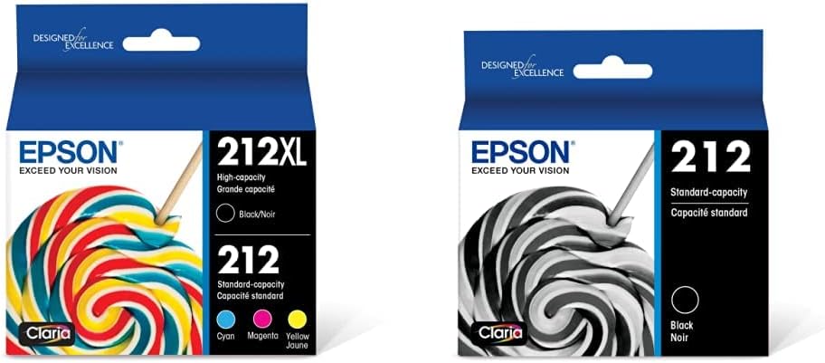 Epson 212XL Color and Black Ink Cartridges for Brilliant Prints